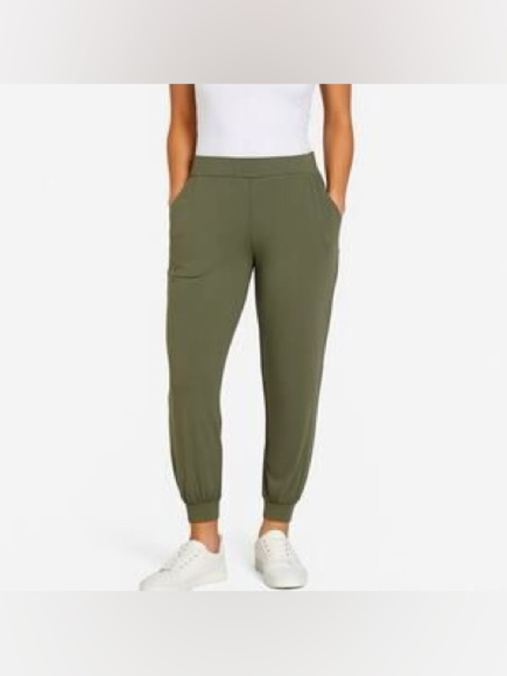 Lisa Rinna Collection-Joggers in Olive Green